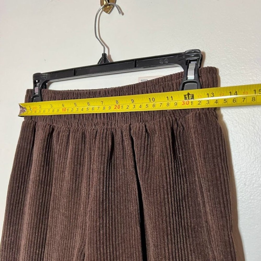SO Goods For Life Womens Brown Corduroy High Rise Wide Leg Pants XS - Picture 8 of 16